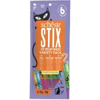 Schesir 12x Kattensnack Stix Variatie-Pack 6 x 15 gr