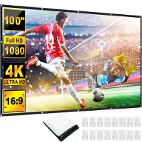 Strex - Beamerscherm - 100 Inch -160° Kijkhoek - Incl. Bevestigingsmateriaal - 220x120 CM - Grijs