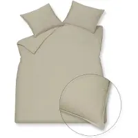 Vandyck Dekbedovertrek Washed Cotton Stone Katoen-240 x 200 / 220 cm | Lits-Jumeaux