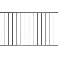 vidaXL Schuttingpaneel Woerden gepoedercoat staal 163x117 cm zwart