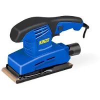 Kinzo Vlakschuurmachine 150W - Schuurmachine voor Hout met Stofafzuiging - Vlakschuurder met Schuurzool 187 x 90 mm - Blauw