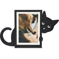 Balvi Fotolijst Fotokader Verborgen Kat 10x15 Zwart Metaal Verticaal