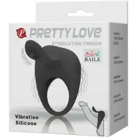 Pretty Love PRETTY MALE | Vibrating Silicone Cock Ring With Tongue | Sex Toys voor Couple | Sex Toys voor Mannen | Best Seller