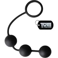 XR Brands - Tom of Finland - Silicone Cock Ring with 3 Weighted Balls