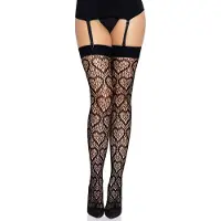 Leg avenue Heart net thigh highs