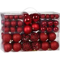 Casaria Kerstballen Rood 100-delig