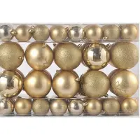 AG Kerstballen - Goud- 68 stuks - Plastic-Kerstversiering-Kerstboom versiering -Onbreekbaar- Ø8 en Ø5cm