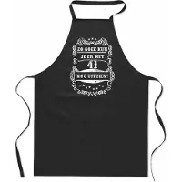 Mijncadeautje Zo goed met - 41 jaar - Keukenschort Classic - 100% katoen - leeftijd - geboortejaar - verjaardag en feest - cadeau - kado - unisex - zwart - Unisex