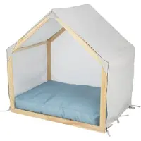 Trixie hondenmand tent lias hout zand/blauw