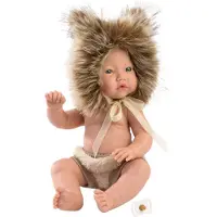 Llorens babypop jongen met muts leeuw - 31 cm