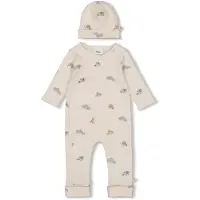 Feetje geschenkset boxpak + muts met all over print offwhite Wit Jongens/Meisjes Stretchkatoen Ronde hals - maat 62
