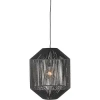 Present Time Ibiza hanglamp 1-lichts zwart jute
