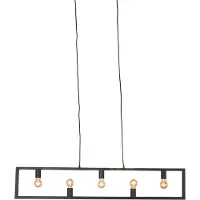 Label51 Quadrato hanglamp 5-lichts zwart