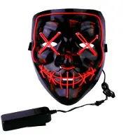 Mikamax Purge LED Masker - 3 Lichtstanden - Halloween Masker