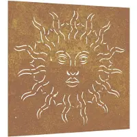 vidaXL Wanddecoratie tuin zonontwerp 55x55 cm cortenstaal