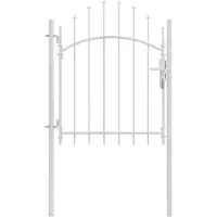 vidaXL Tuinpoort Woerden staal 1x1,25 m wit