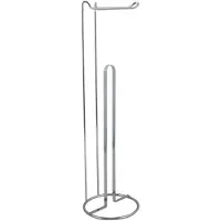 Spirella MSV Wc/toiletrolhouder reservoir - metaal - zilver - 54 cm - Voor 4/5 rollen - Toiletrolhouders