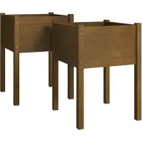 vidaXL Plantenbaken 2 st 50x50x70 cm massief grenenhout honingbruin