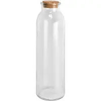Clayre & Eef Decoratie Fles Ø 5x19 cm Transparant Glas