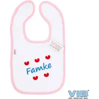 Vib - Slabbetje Luxe velours - Fries - Famke - Babykleertjes - Slabbetjes - zwangerschap aankondiging - baby aankondiging