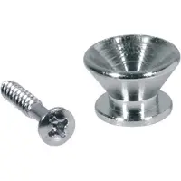 Boston EP-F-C Strap Buttons - Metalen V-model met Schroef - 14mm - 2-pack Chrome