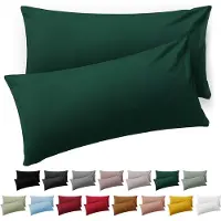 Blumtal Kussensloop Microvezel Kussenhoes 50 x 70 cm - Donkergroen - Set van 2