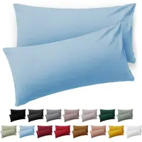 Blumtal Kussensloop Microvezel Kussenhoes 40 x 80 cm - Lichtblauw - Set van 2