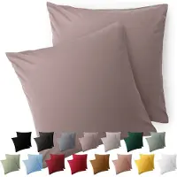 Blumtal Kussensloop Microvezel Kussenhoes 60 x 60 cm - Taupe - Set van 2