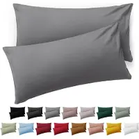 Blumtal Kussensloop Microvezel Kussenhoes 40 x 60 cm - Grijs - Met Rits - Set van 2