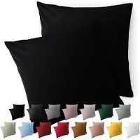 Blumtal Kussensloop Microvezel Kussenhoes 65 x 65 cm - Zwart - Set van 2