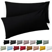 Blumtal Kussensloop Microvezel Kussenhoes 50 x 70 cm - Zwart - Set van 2