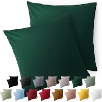 Blumtal Kussensloop Microvezel Kussenhoes 60 x 60 cm - Donkergroen - Set van 2