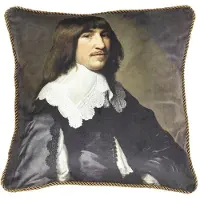 Mars & More *klassiek fluweel kussen man kraag 45x45cm*