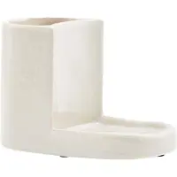 Meraki - Borstel- en zeephouder, MKDatura - Shellish grey - w: 18 cm, h: 12.7 cm