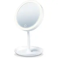 Beurer BS 45 Make up spiegel - Spiegel met LED verlichting - Badkamerspiegel - 5x vergroting - Dimbaar - Rond 17,5 cm - 3 Jaar garantie - Wit