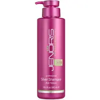 Jenoris Silver Shampoo 16,9 Fl.oz Professionele haarverzorgingsproducten; Paarse shampoo-genezende formule voorkomt verkleuring van blond, grijs of l