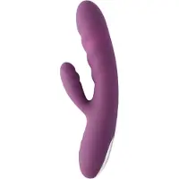 Svakom Avery - rabbit vibrator - oplaadbaar, stotend, met clitorisstimulator
