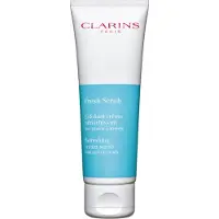 Clarins Fresh Scrub, voor dames, geschikt voor alle huidtypes, exfoliant, peeling, verzachtend, 1 stuk, tube, AQUA/WATER/EAU, CELLULOSE, SQUALANE, BUTYLENE GLYCOL, CAPRYLIC/CAPRIC TRIGLYCERIDE....