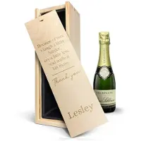 Yoursurprise Champagne in gegraveerde kist - René Schloesser (375ml)