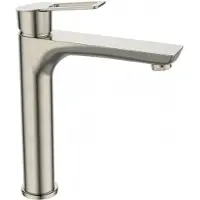 Sanimar Wastafelkraan braga verhoogd geborsteld inox