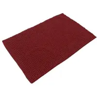 Urban Living Badkamerkleedje/badmat tapijt - voor op de vloer - donkerrood - 50 x 80 cm - Badmatjes