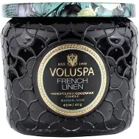 Voluspa Maison Noir French Linen Petite Jar Candle Geurkaars - 127gr