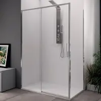 Lacus Douchecabine torcello aluminium helder glas chroom