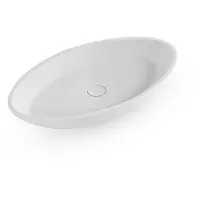 EH Design Waskom Opbouw Modena 690x395x90 mm Solid Surface Mat Wit