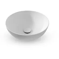 EH Design Waskom opbouw cossato 390x390x145 mm rond thin edge solid surface mat wit
