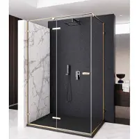 Lacus Zijwand s. Pietro 80x200 cm aluminium profiel goud