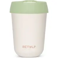 Retulp Travel Mug - Koffiebeker to go - 275 ml - Koffiemok - White & Green