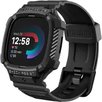 Spigen Rugged Armor Pro Case voor de Fitbit Versa 4 / Sense 2 - Black