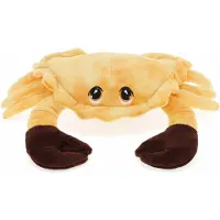 Keel Toys pluche krab knuffeldier - lichtbruin - lopend - 25 cm - Knuffel zeedieren
