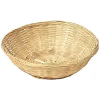 Hi Ronde rieten/bamboe fruitmand/fruitschaal 30 x 9 cm - Serveerschalen